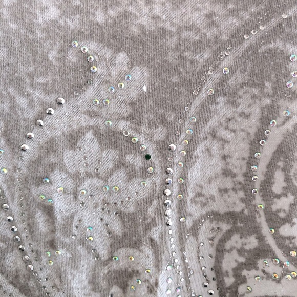 Maurice’s Grey Floral Rhinestone Racerback Tank - Picture 5 of 9